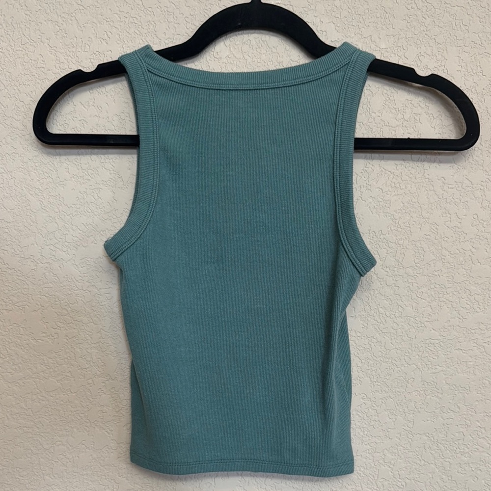 Hollister Ribbed Tank Top – Sage Green - Picture 2 of 3